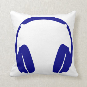 Cojín Decorativo Tira de los auriculares (azul oscuro)