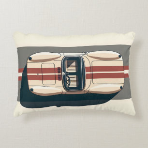 Cojín Decorativo Tira minimalista retro de coche de carreras