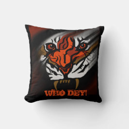 Cojín Decorativo TIRA naranja Y NEGRA