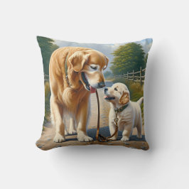 Cojín Decorativo Tiradores De Oro En Una Pérdida