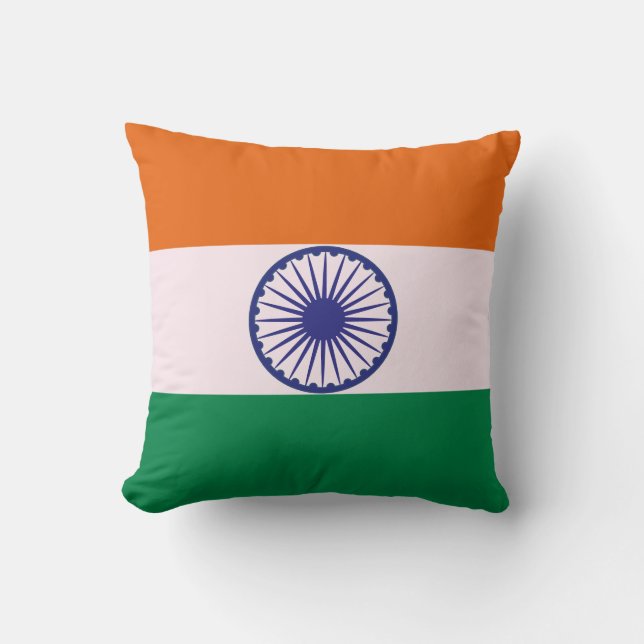 Cojín Decorativo Tiranga tricolor india (Anverso)