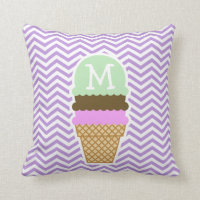 Tiras de Chevron de Lavanda; Cono de helado