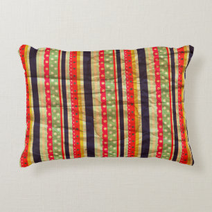 Cojín Decorativo Tiras de grunge coloridas sin soldadura