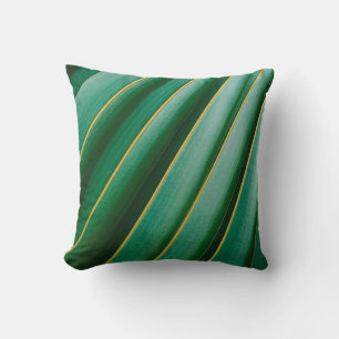 Cojín Decorativo Tiras de plantas de textura de hoja verde