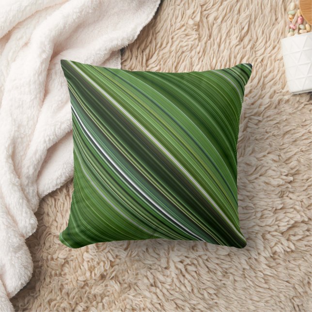 Cojín Decorativo Tiras verdes y chapas (Manta)