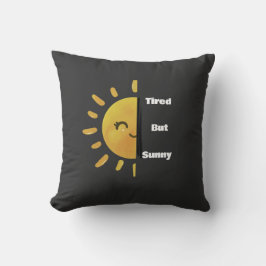 Cojín Decorativo Tired but Sunny ☀️ | Funny Summer Burnout 