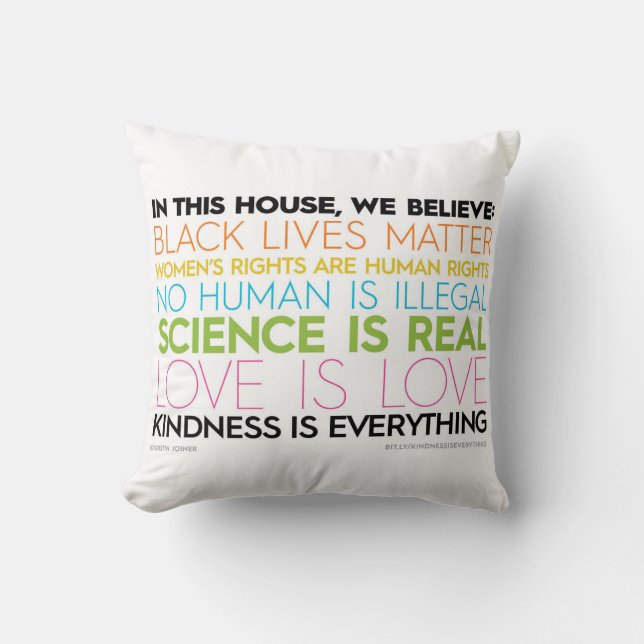Cojín Decorativo Tiro #KindnessIsEverything Pilllow (Anverso)