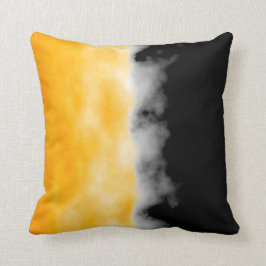 Cojín Decorativo Tiro negro blanco amarillo de la mirada de la