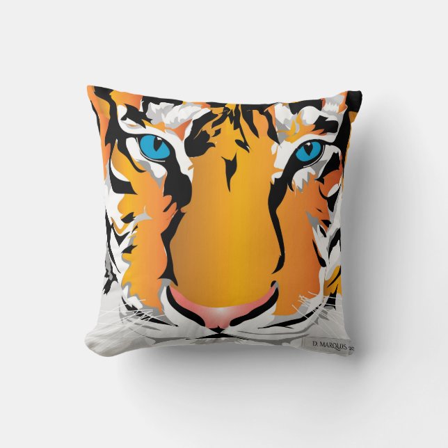 COJÍN DECORATIVO TIRO PILLOW-TIGER-ORANGE (Anverso)
