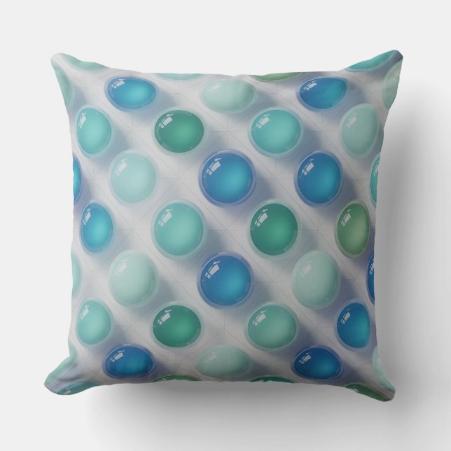 Cojín Decorativo Tirta Glass Dome 3D Batik Motif (Anverso)