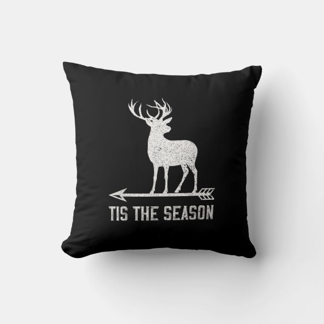 Cojín Decorativo Tis The Season Funny Deer Hunting (Anverso)