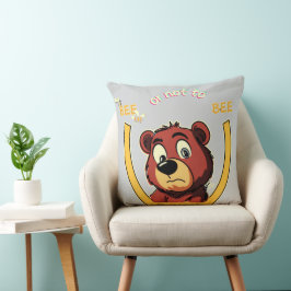 Cojín Decorativo Título Abeja o No Ser Abeja Oso - Humor de Shakesp