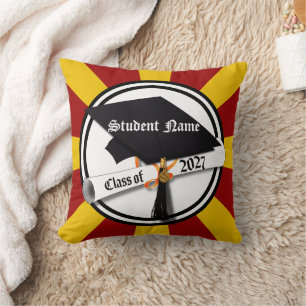 Cojín Decorativo Título de graduación Clase de 2027 Foto Graduación