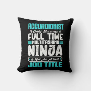 Cojín Decorativo Título de trabajo acordeonista - Funny Instrumenta