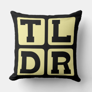 Cojín Decorativo TLDR Demasiado Largo No Se Leyó TL;DR Acrónimo de 
