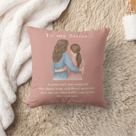 Cojín Decorativo To My Sister – Custom Photo & Message Pillow