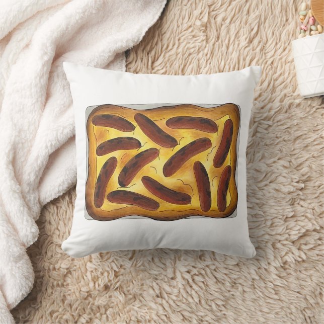 Cojín Decorativo Toad de comida británica en las salchichas del agu (Manta)