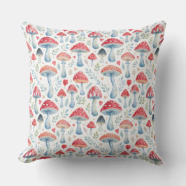 Cojín Decorativo toadstool story in watercolor pattern throw pillow