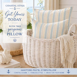 Cojín Decorativo Toalla de cocina Hamptons Coastal Stripe
