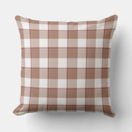 Cojín Decorativo Toast Brown and Athens Gray Plaid