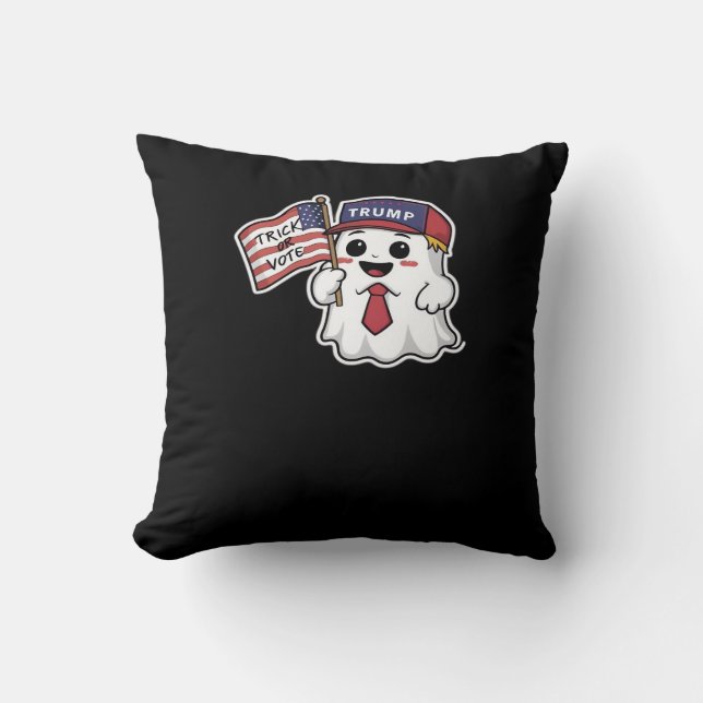 Cojín Decorativo Tocante, Halloween, Dulce O Vote, Siempre Traigo G (Anverso)