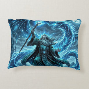 Cojín Decorativo TOCOCLAWS Mago Celestial y Dragón Estelar Etéreo