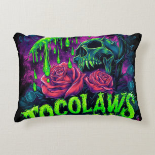 Cojín Decorativo TOCOCLAWS Segador Calavera Lodo Rosa Horror