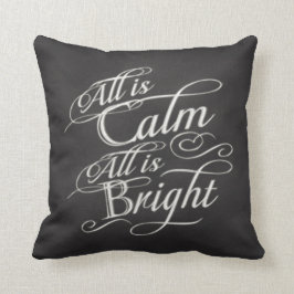 Cojín Decorativo Toda es calma, toda es navidad brillante de la