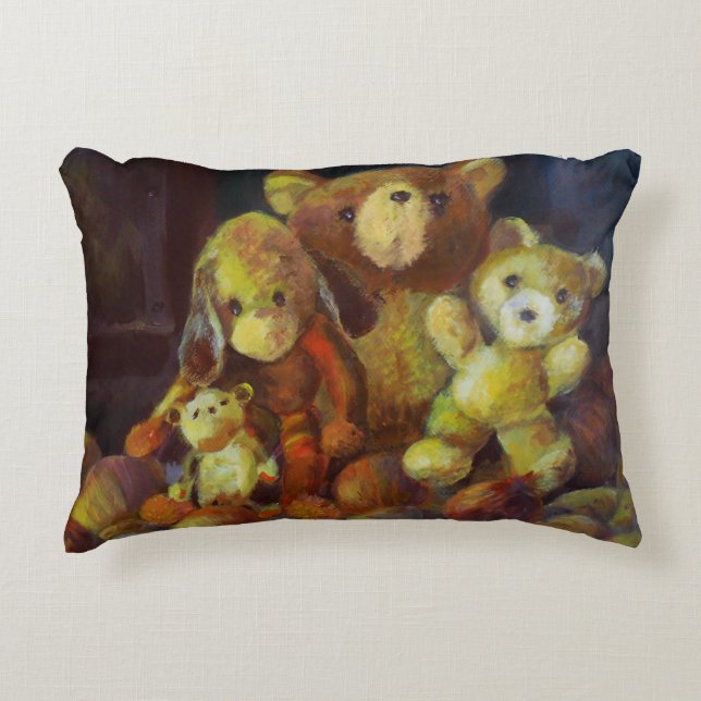 Cojín Decorativo Todavía la vida con Teddy Bears (Anverso)
