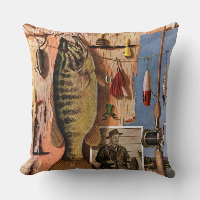 Cojín Decorativo Todavía pesca de vida de Juan Atherton (Anverso)