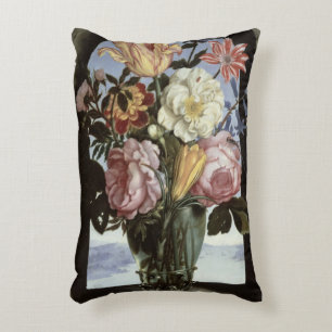 Cojín Decorativo Todavía vida de flores en un vidrio de consumici