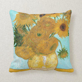Cojín Decorativo Todavía vida - florero con doce girasoles Van Gogh