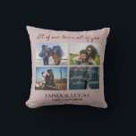 Cojín Decorativo Todo de Mí Ama Todo de Ti – Foto Personalizada Rom<br><div class="desc">Celebra tus momentos más significativos con esta almohada romántica personalizada que presenta la cita sincera "Todo de mí ama todo de ti". Diseñada para mostrar un collage de tus fotos favoritas, esta almohada es un regalo perfecto para aniversarios, bodas, Día de San Valentín o simplemente para decir "Te amo". Personalízala...</div>