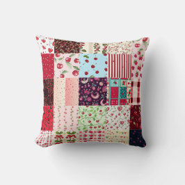 Cojín Decorativo Todo el patrón de quilt de cerezo rojo 2025