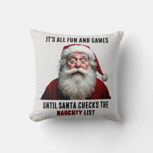 Cojín Decorativo Todo es diversión y juegos, Navidades de Santa Cla
