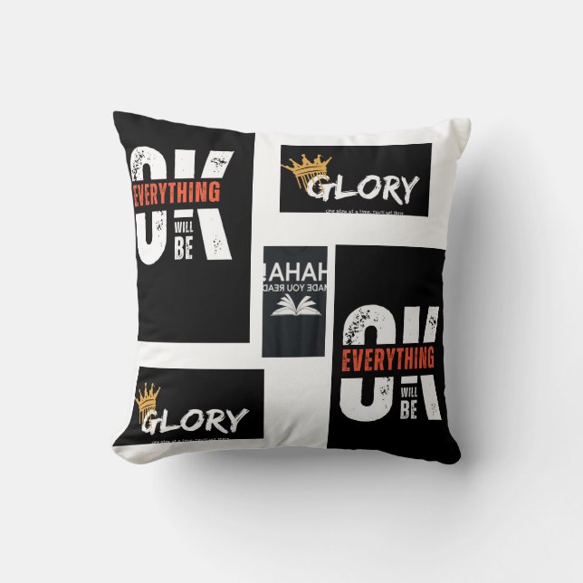 Cojín Decorativo TODO ESTARÁ BIEN EN DOS RINCONES LLEVAR Pillo (Anverso)