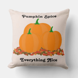 Cojín Decorativo Todo lo Bueno de la Especia de Calabaza Decorativo