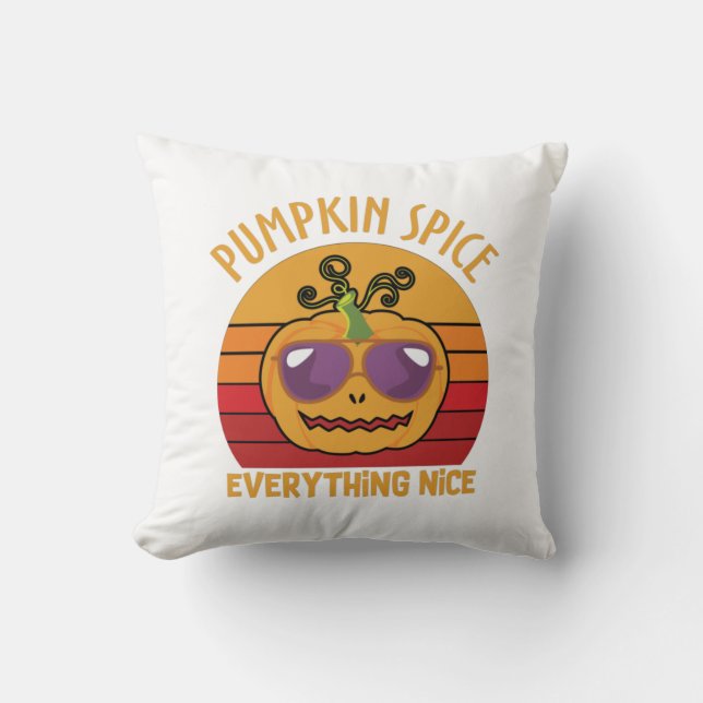 Cojín Decorativo Todo lo bueno de las especias de calabaza - Hallow (Anverso)