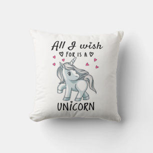 Cojín Decorativo Todo lo que deseo es un Unicornio