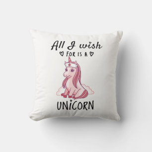 Cojín Decorativo Todo lo que deseo es un Unicornio