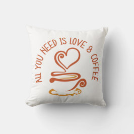 Cojín Decorativo Todo Lo Que Necesitas Es Amor Y Café