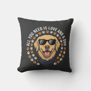 Cojín Decorativo Todo lo que necesitas es amor y un perro_1