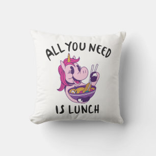 Cojín Decorativo Todo lo que necesitas es comer.