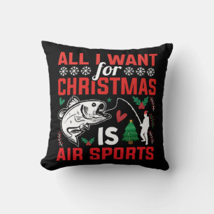 Cojín Decorativo Todo lo que quiero para los Navidades es deporte a