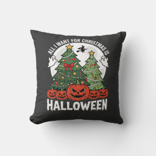 Cojín Decorativo Todo lo que Quiero para Navidad es Halloween
