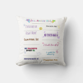 Cojín Decorativo Todo sobre mí Personalizar