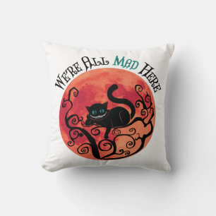 Cojín Decorativo Todos estamos locos aquí - Gato de Cheshire