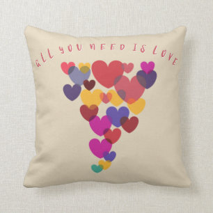 Cojín Decorativo Todos lo que usted necesita son corazones