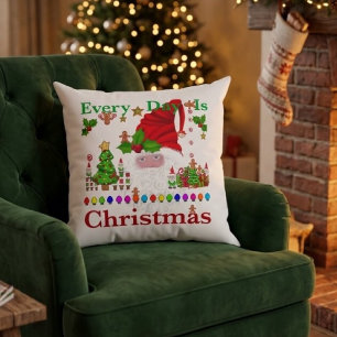 Cojín Decorativo Todos los Días Es Navidad