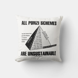 Cojín Decorativo Todos los Esquemas Ponzi Son Insostenibles (Humor 